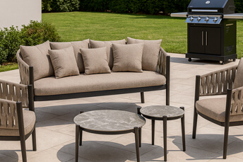 outdoor lounge set chairs and sofa
