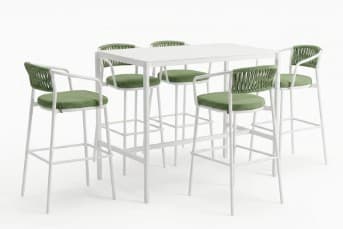 bar set stools and high table for outdoor