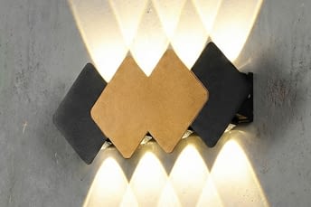 גוף תאורה בעיצוב יוקרתי מעוינים. זהב ושחור דגם ZKL-OT-DIA004