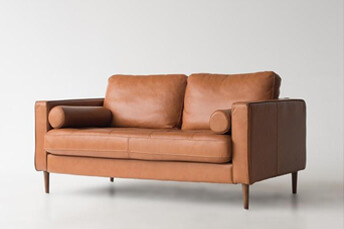 brown leather classic sofa