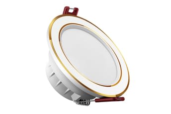 ספוט תקרה שקוע בצבע לבן עם מסגרת זהב דגם SPOT-OSC-3303