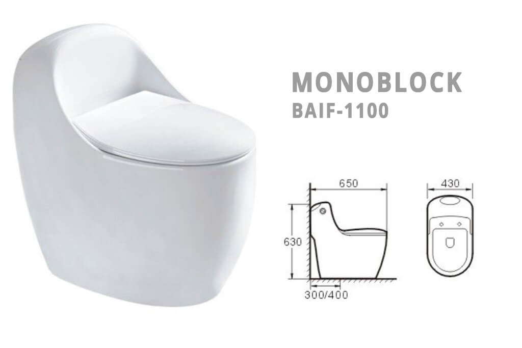 אסלה שחורה דגם BAIF-1100 - עיצוב יוקרתי כתום יוקרתי, יבוא אישי