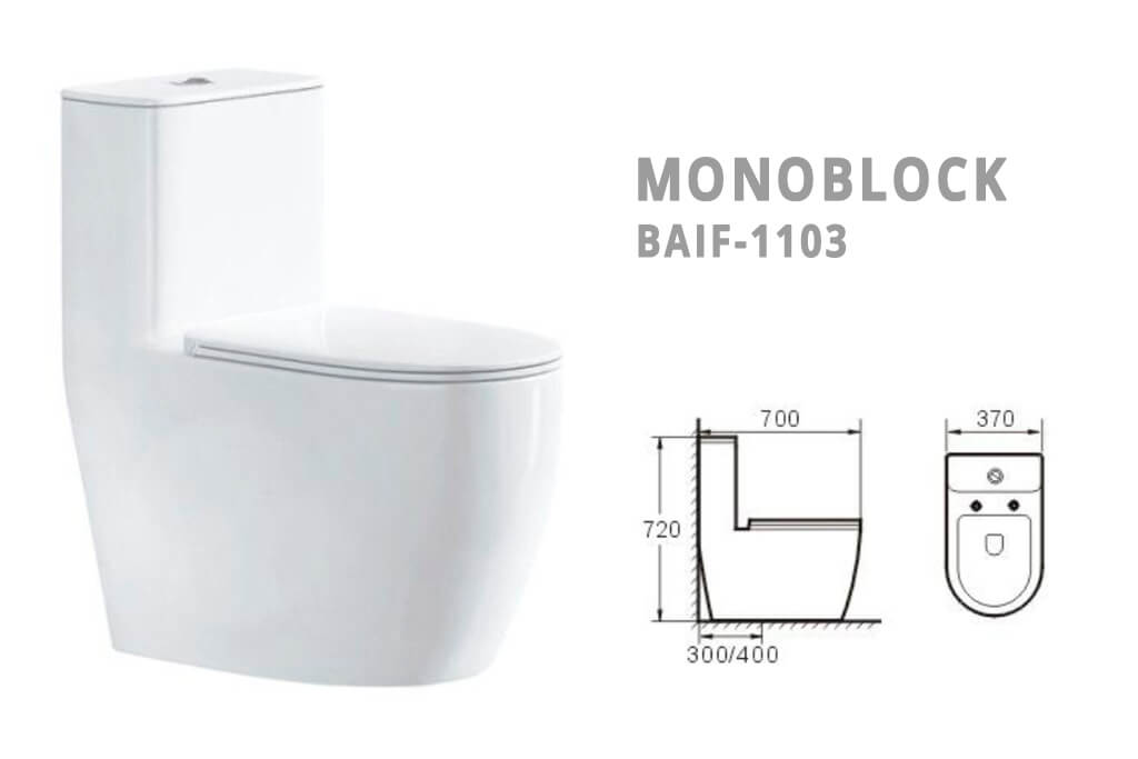 אסלה מונובלוק דגם BAIF-1103 - פתרון פרקטי ואלגנטי ביבוא מסין