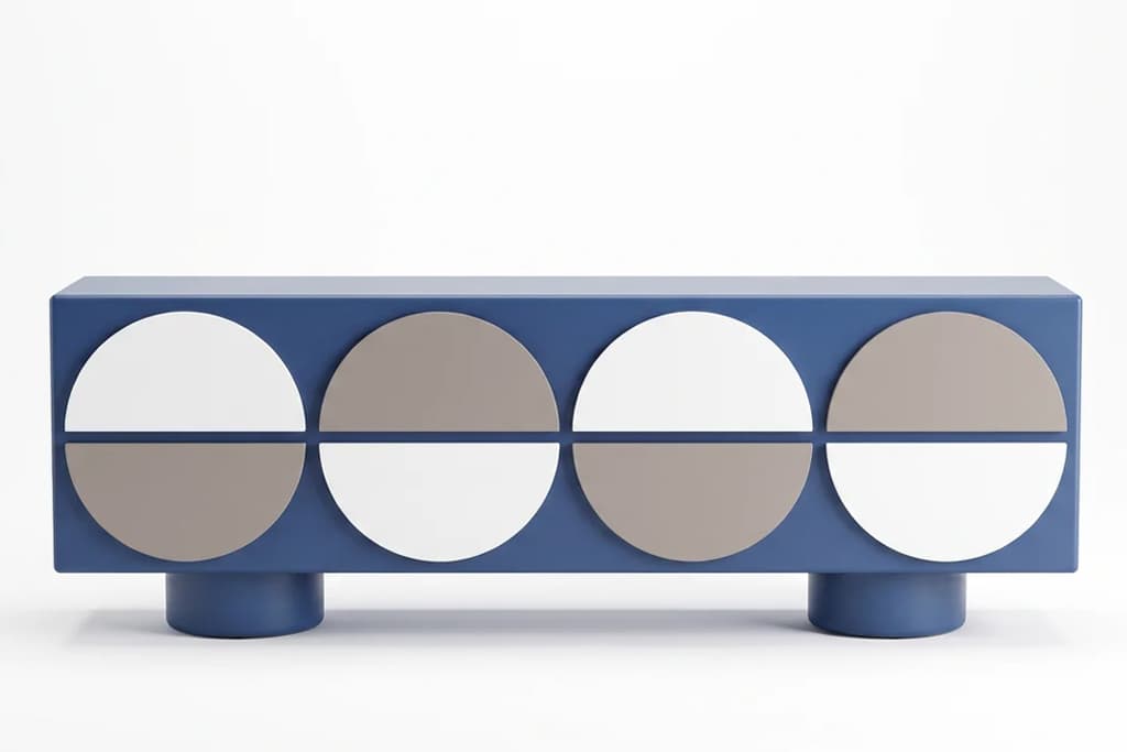 שידת טלוויזיה צבעונית לסלון ביבוא מסין דגם CIRCLE 2