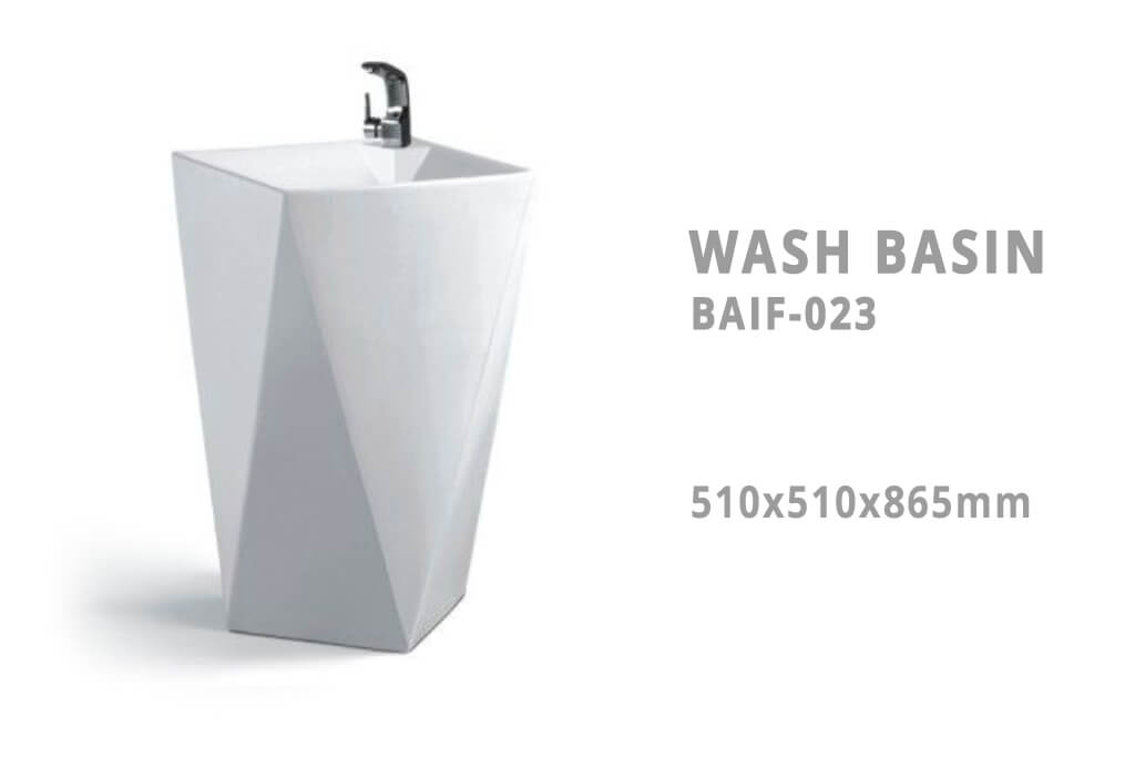 כיור עומד מעוצב לרצפה איכותי מקרמיקה דגם BAIF-023 - ייבוא אישי מסין