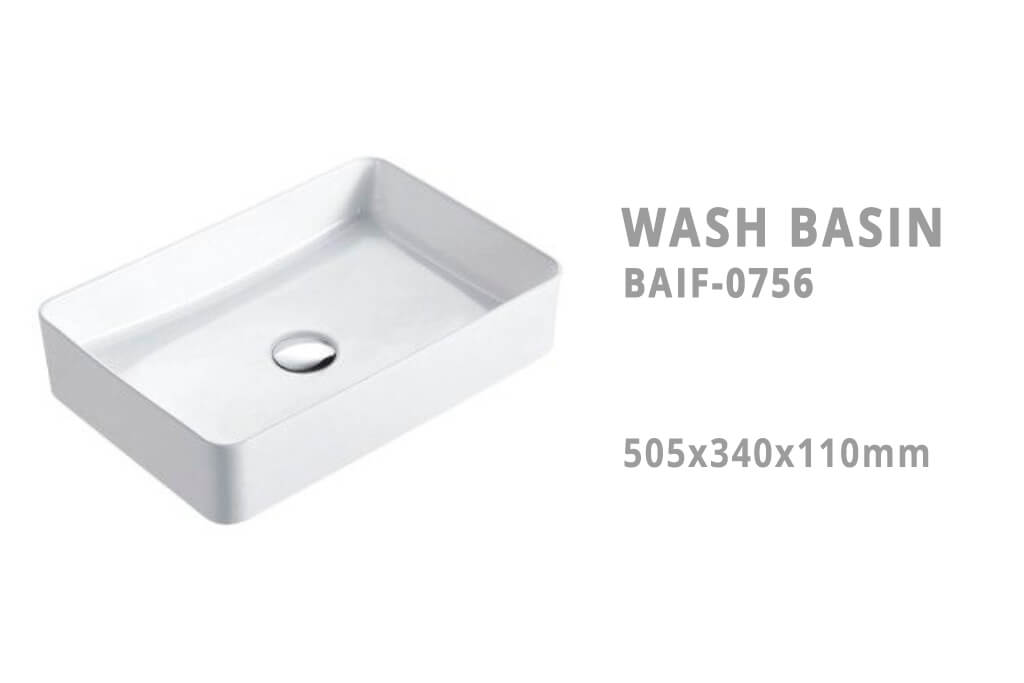 כיור מונח על משטח איכותי מקרמיקה דגם BAIF-0756 - ייבוא אישי מסין
