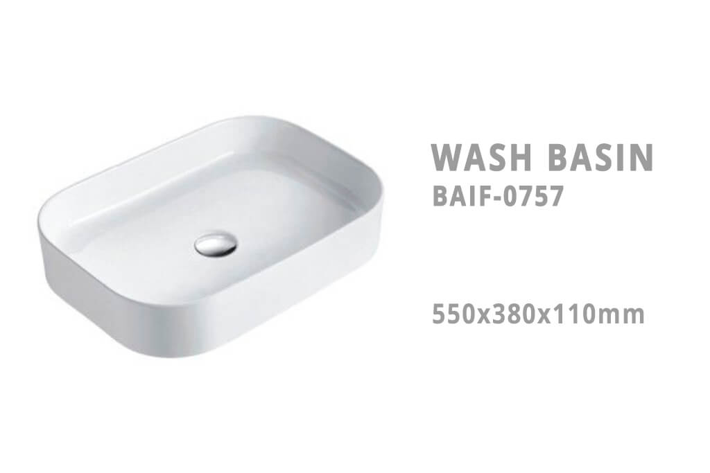 כיור מונח על משטח איכותי מקרמיקה דגם BAIF-0757 - ייבוא אישי מסין