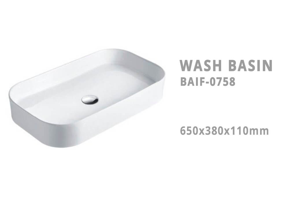 כיור מונח על משטח איכותי מקרמיקה דגם BAIF-0758 - ייבוא אישי מסין