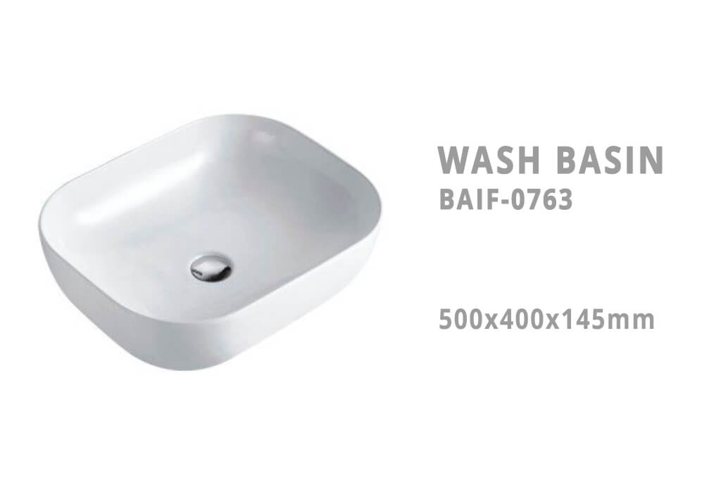 כיור מונח על משטח איכותי מקרמיקה דגם BAIF-0763 - ייבוא אישי מסין