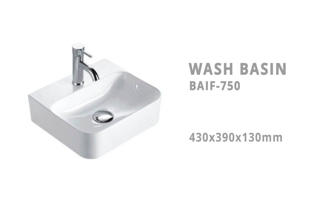 כיור מונח על משטח איכותי מקרמיקה דגם BAIF-750 - ייבוא אישי מסין