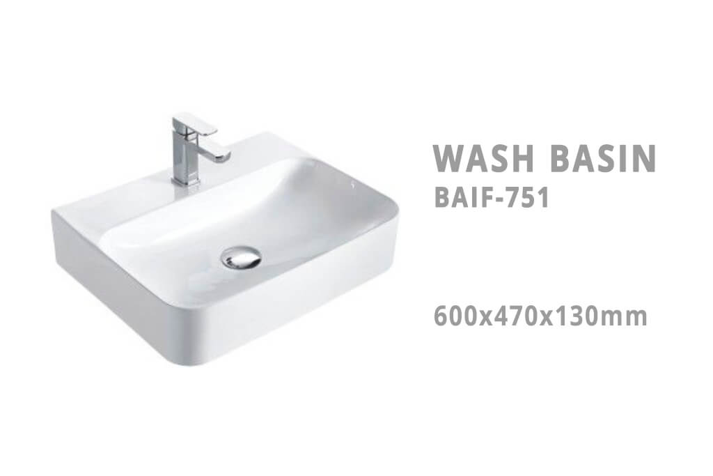 כיור מונח על משטח איכותי מקרמיקה דגם BAIF-751 - ייבוא אישי מסין