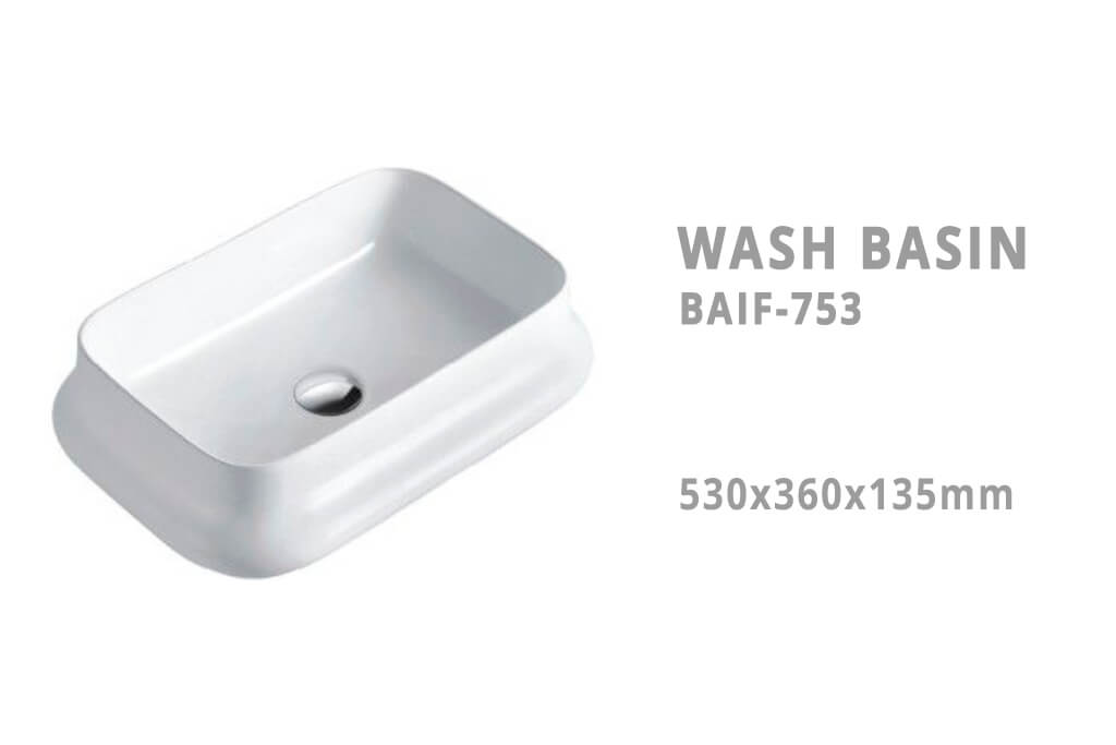כיור מונח על משטח איכותי מקרמיקה דגם BAIF-753 - ייבוא אישי מסין