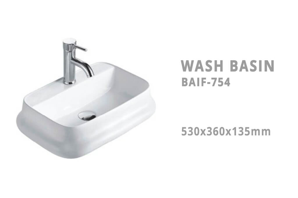 כיור מונח על משטח איכותי מקרמיקה דגם BAIF-754 - ייבוא אישי מסין