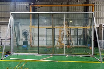 דלתות הזזה מאלומיניום פרופיל מינימל - תמונה מהמפעל